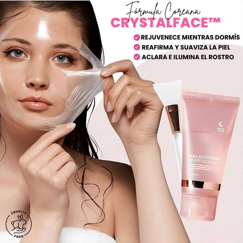 CrystalFace™ - Mascarilla Facial Rejuvenecedora con Colágeno