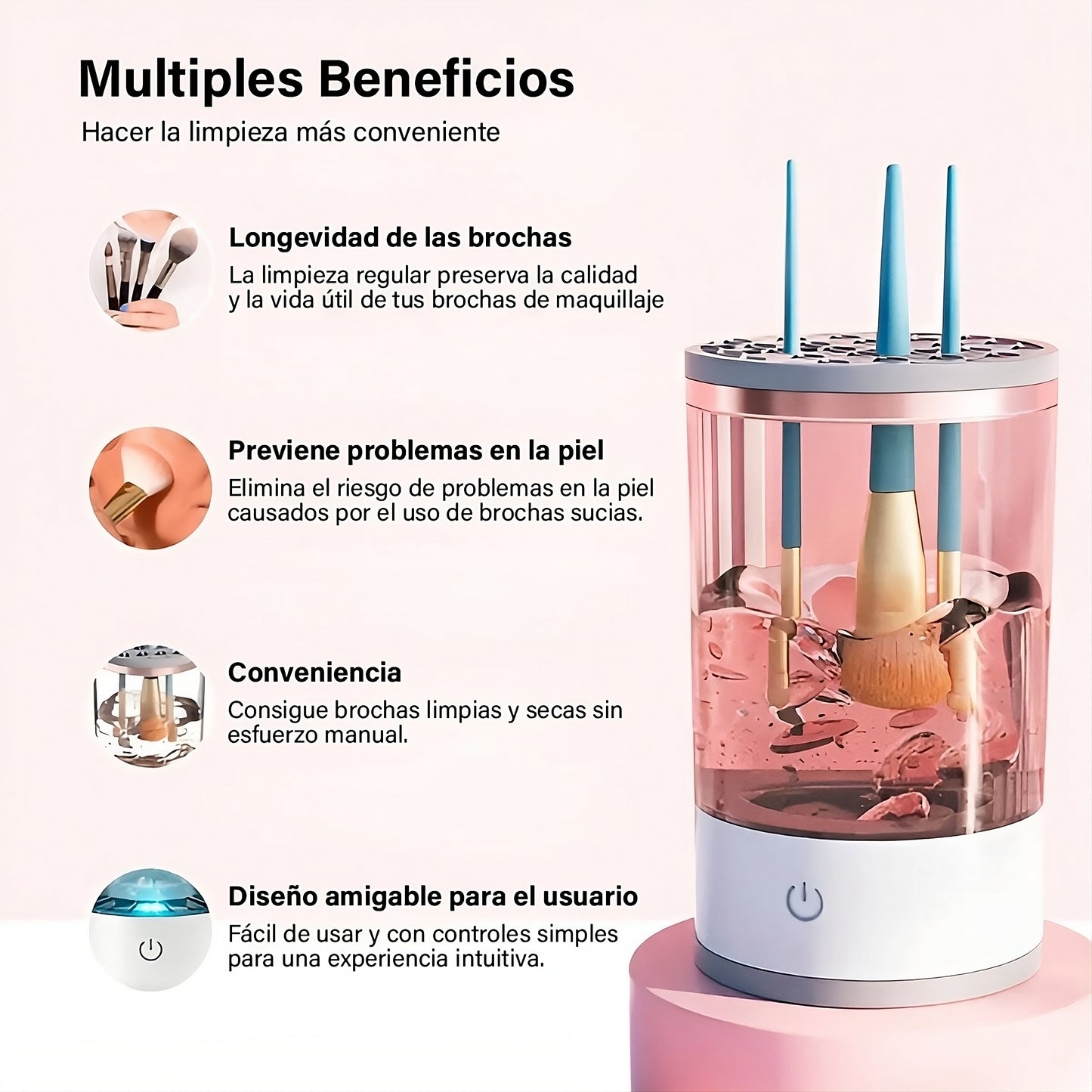 COMBO Limpia Brochas BrushGlow™ + Molde de Hielo Facial