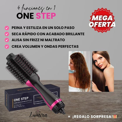 One Step™ Cepillo Secador 4 en 1 – Peinado Rápido y Eficiente
