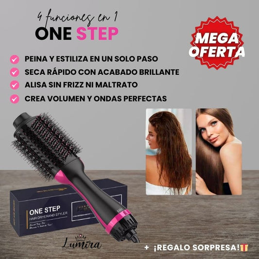 One Step™ Cepillo Secador 4 en 1 – Peinado Rápido y Eficiente